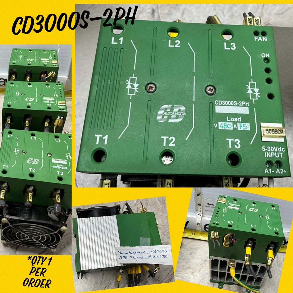 Mesa Electronic CD3000S-2PH Thyristor CD AUTOMATION USED TESTED 5-30 VDC Input