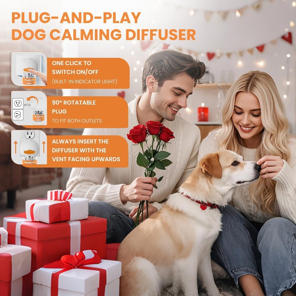 Dog Calming Diffuser, 4 in 1 Puppy Pheromones Calming DiffuserRelaxing Solution