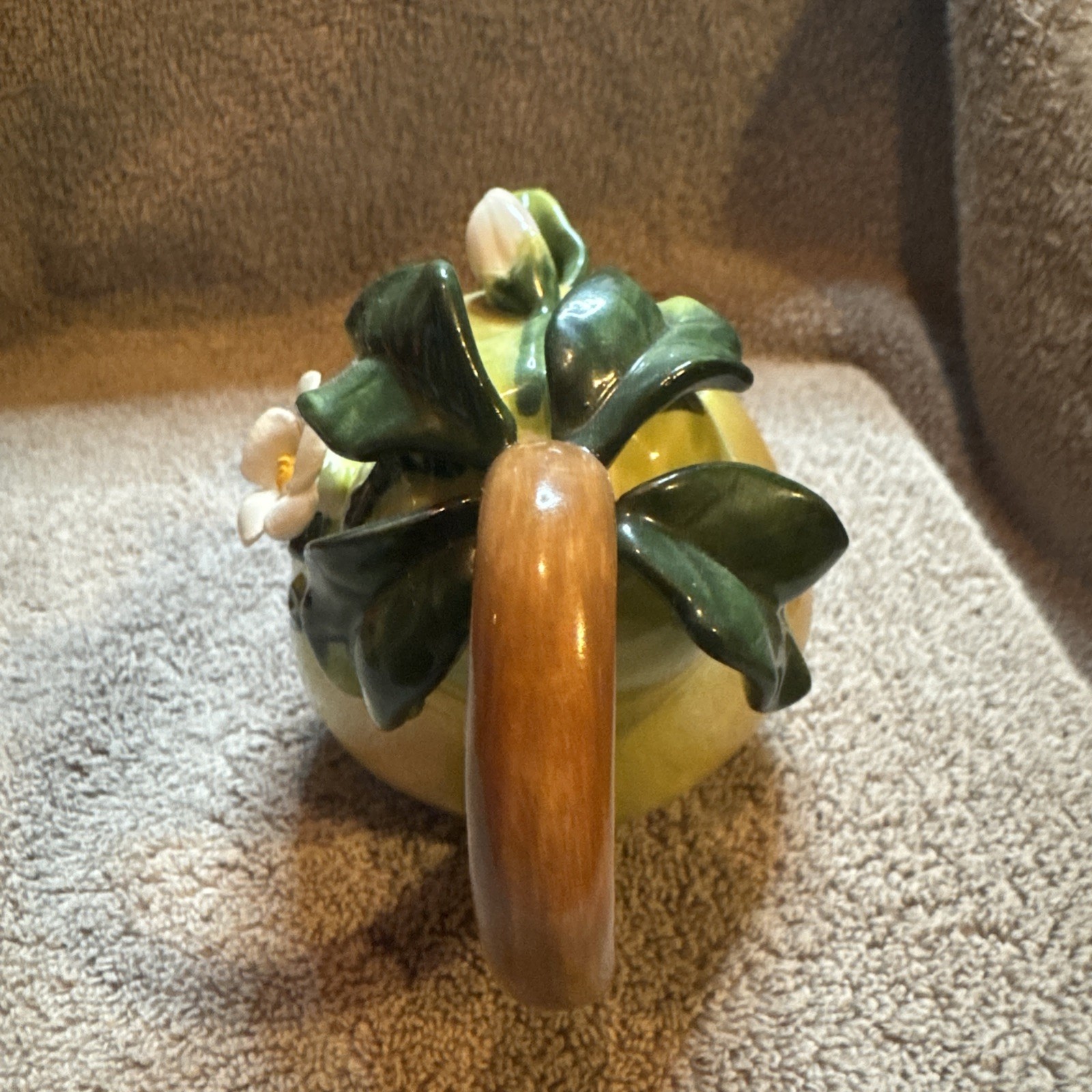 Vtg Lot 6 Ceramic Fruit Teapots: Pear P/apple Peach Pomegranate Watermelon Grape