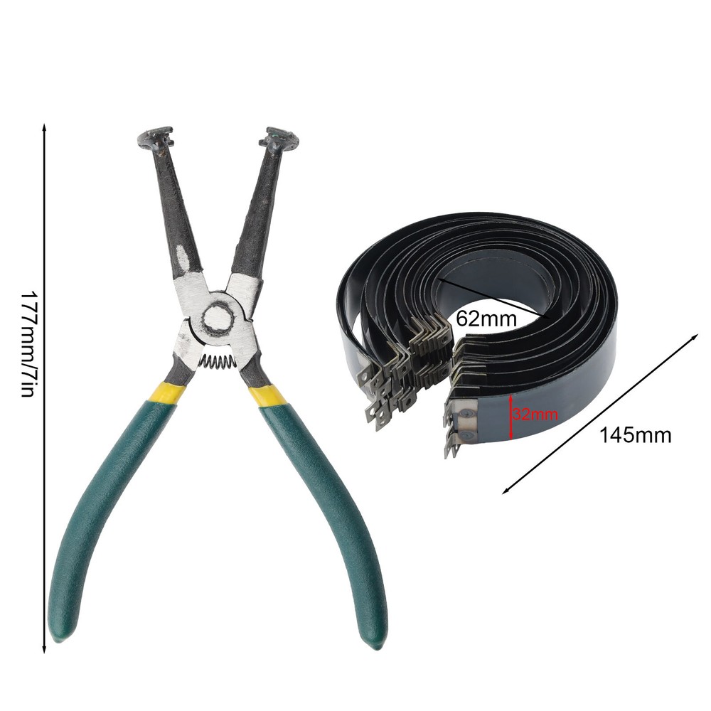 Professional Piston Ring Compressor Cylinder Installer Pliers & 14 Band Tool Kit