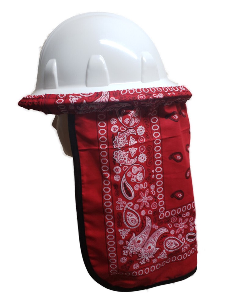 Neck Protector for Hard Hat Neck Shade Bandana Red