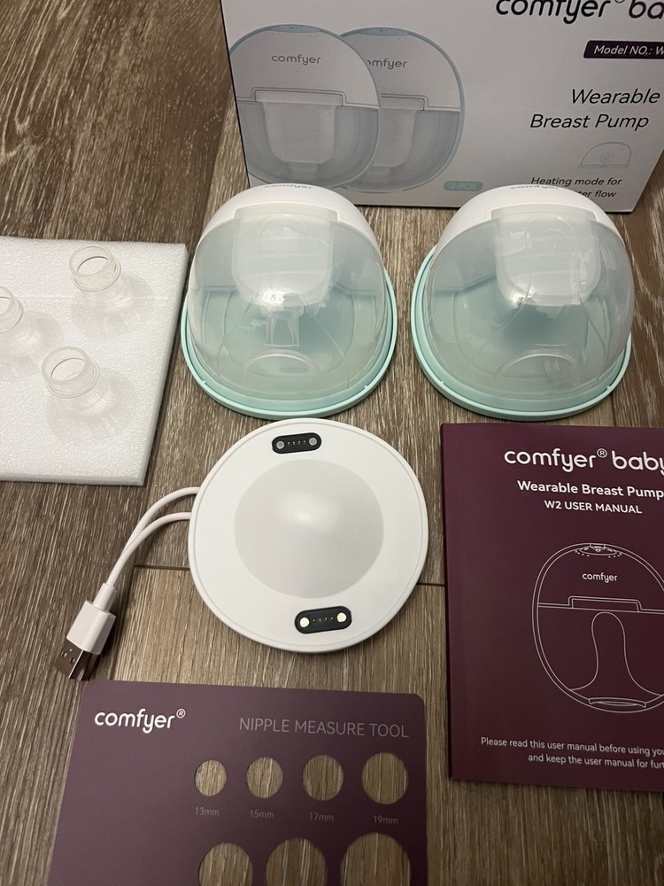 Comfyer Hands-Free Heated Breast Pump 2 Pack App Control *read description*
