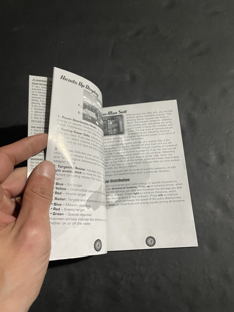 Iron man ps2 Manual Only