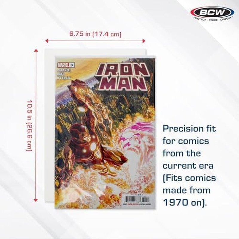 Current Comic Book Backing Boards - 200 Pack | 24 Pt., Coated, Buffered with 3%