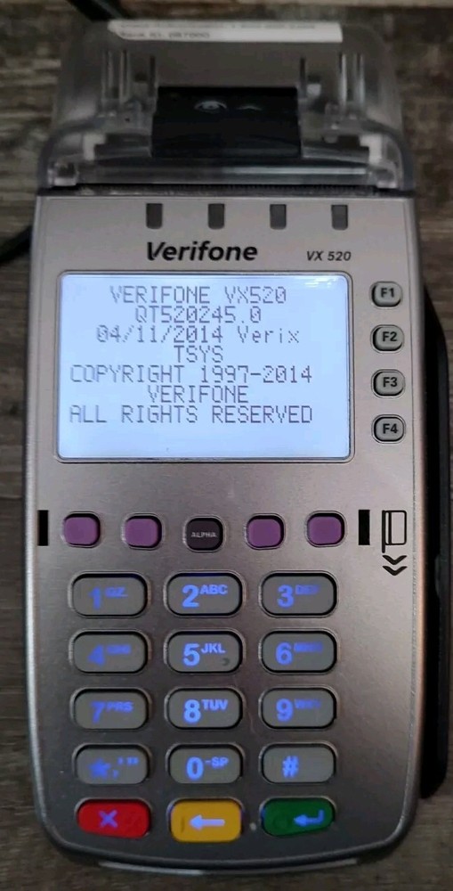 VERIFONE VX520 VX805 CREDIT CARD MACHINE CHIP READER W/Power & Connection Cables