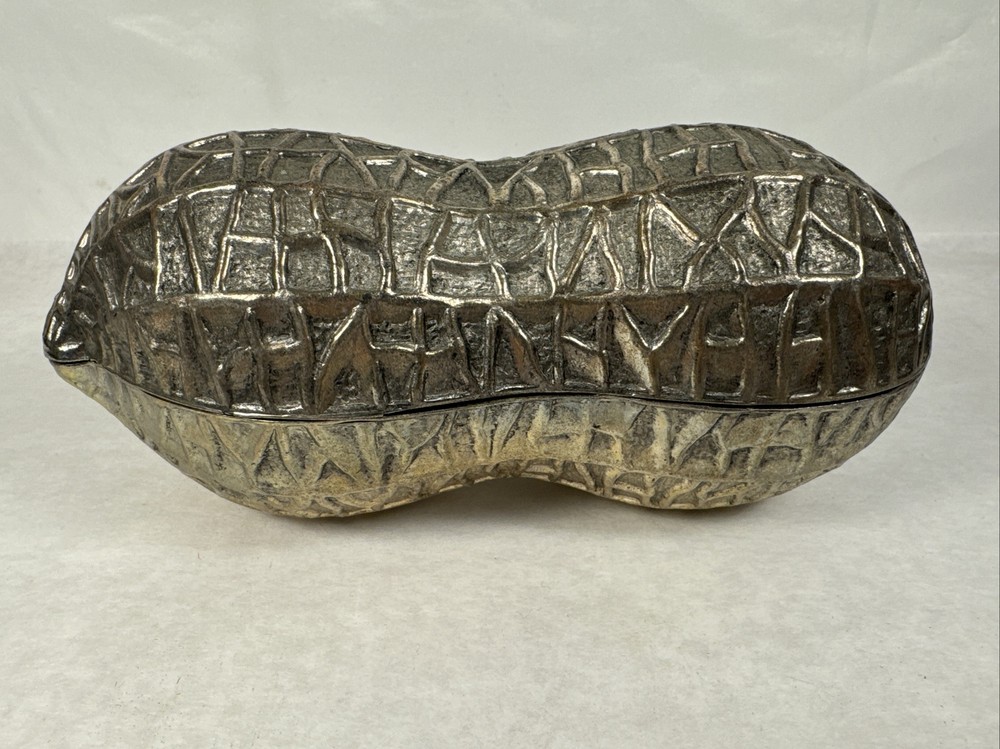 Vintage F.B. Rogers Silverplate Peanut Covered Dish Trinket Box Made in Japan