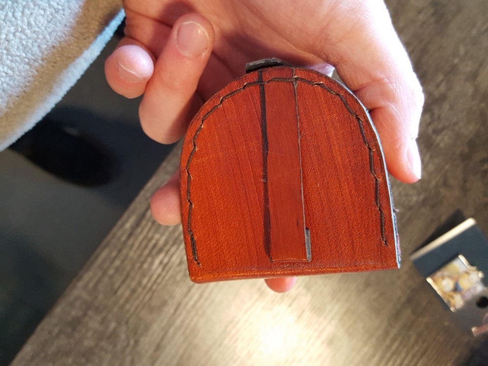 Engraved Monogrammed Brass Compass + Leather Pouch