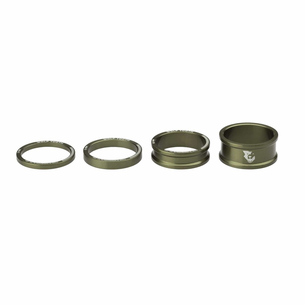 Wolf Tooth Headset Spacer - 3mm, 5-Pack, Raw Silver