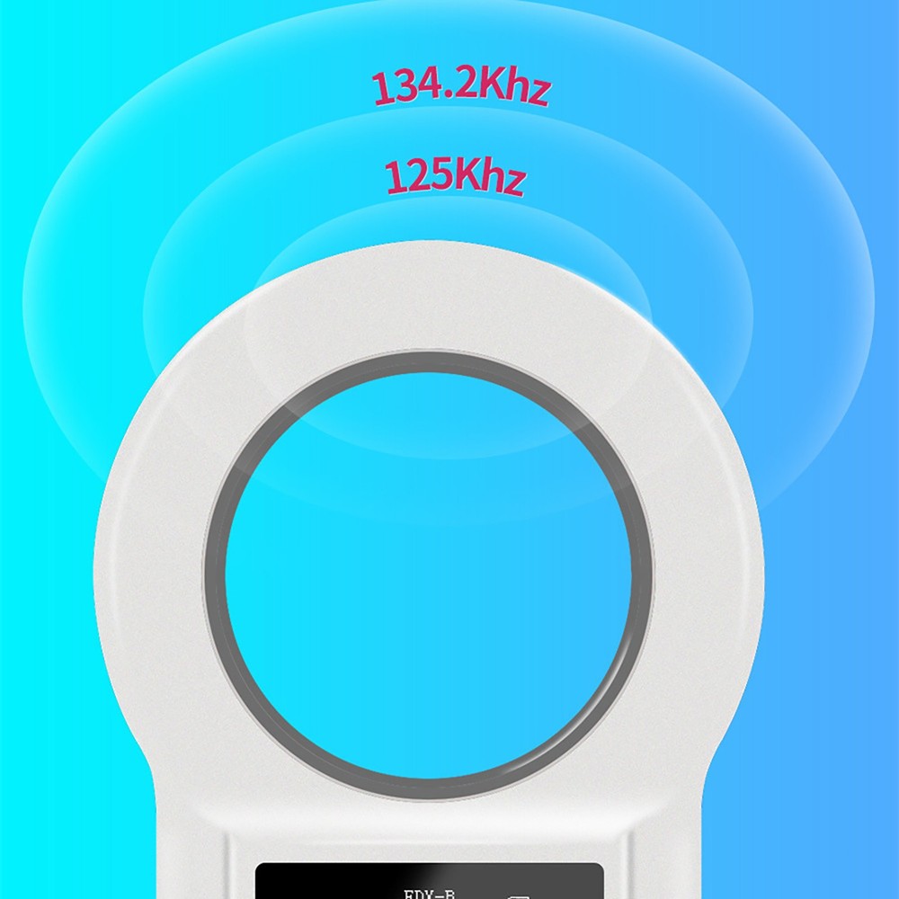 OLED Display Screen Pet Dog Cat Tag ID Reader FDX-B EMID Chip Scanner With Cable