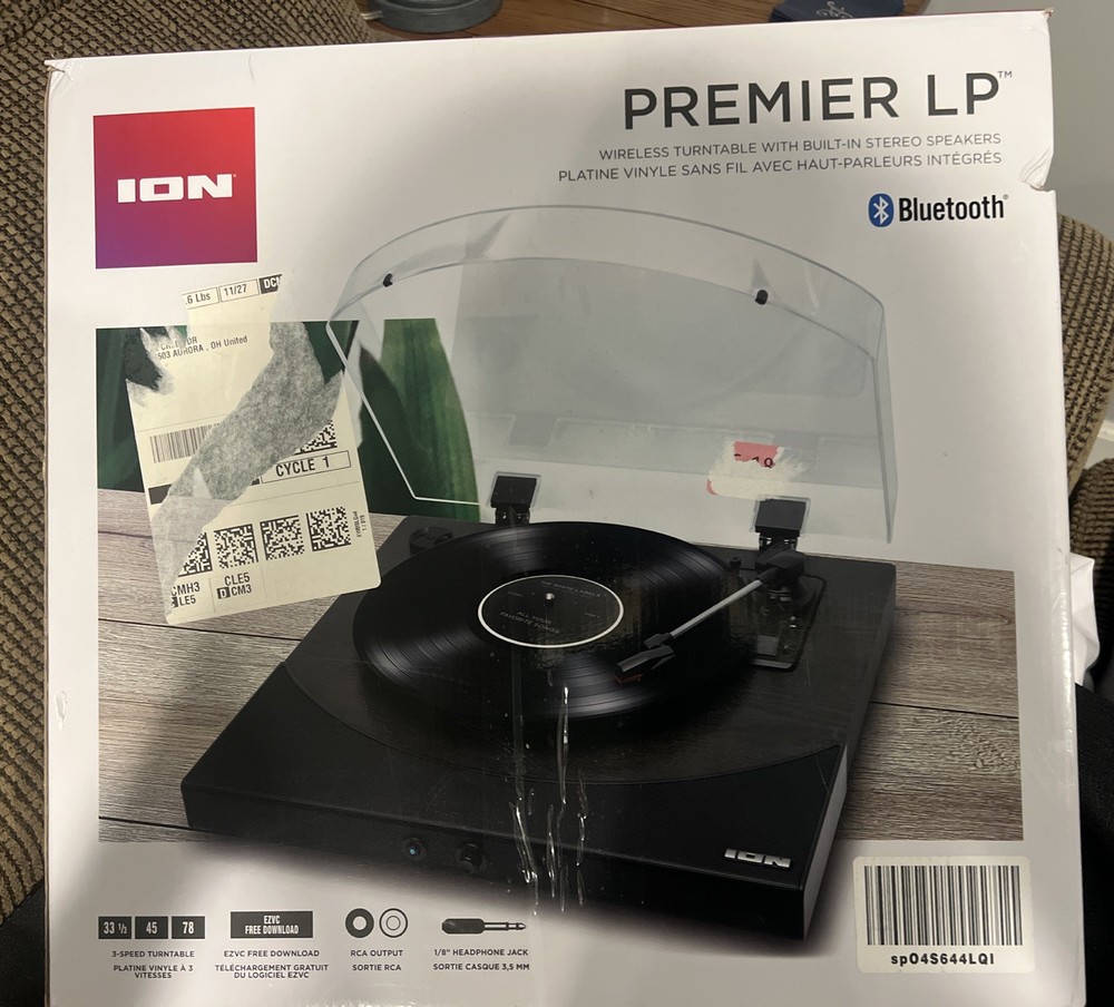 Vinyl Record Player  Wireless -Bluetooth Turntable /ION Audio Premier LP
