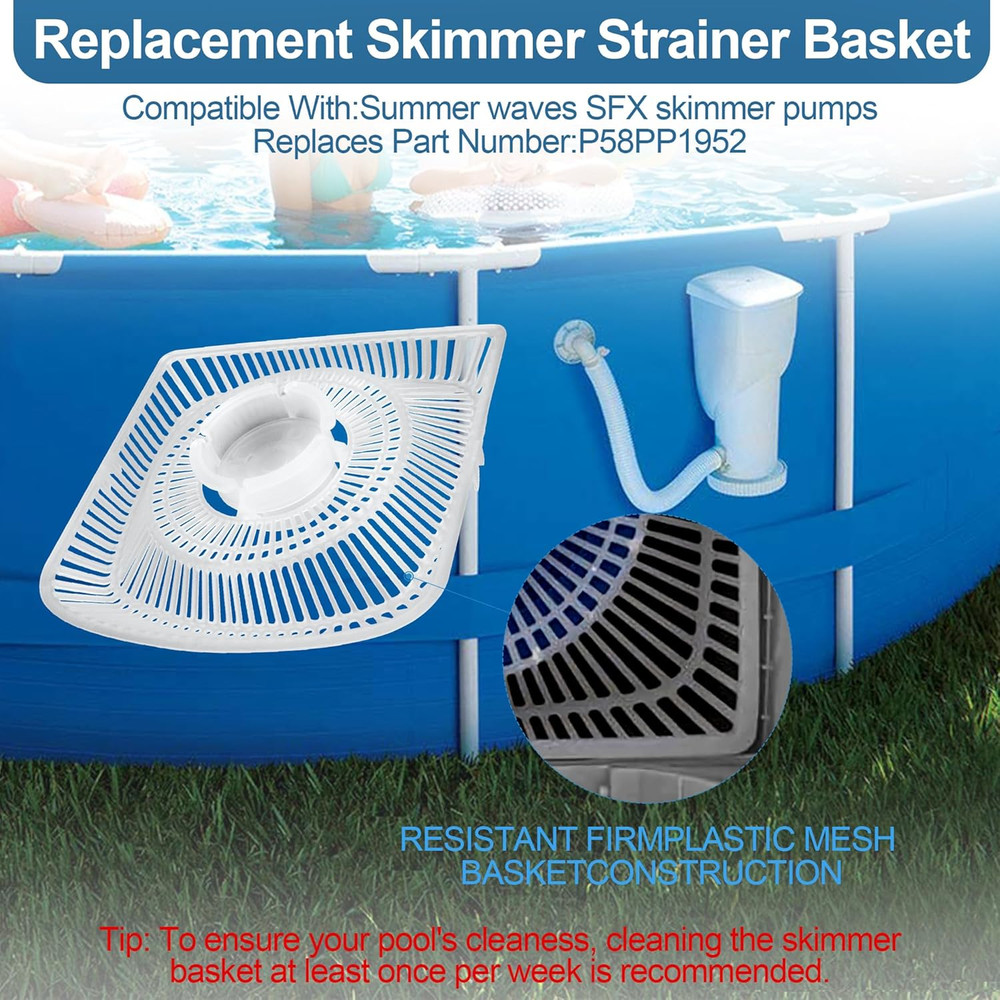 P58PP1952 Skimmer Strainer Basket Compatible with Summer Waves SFX Filter Pump,