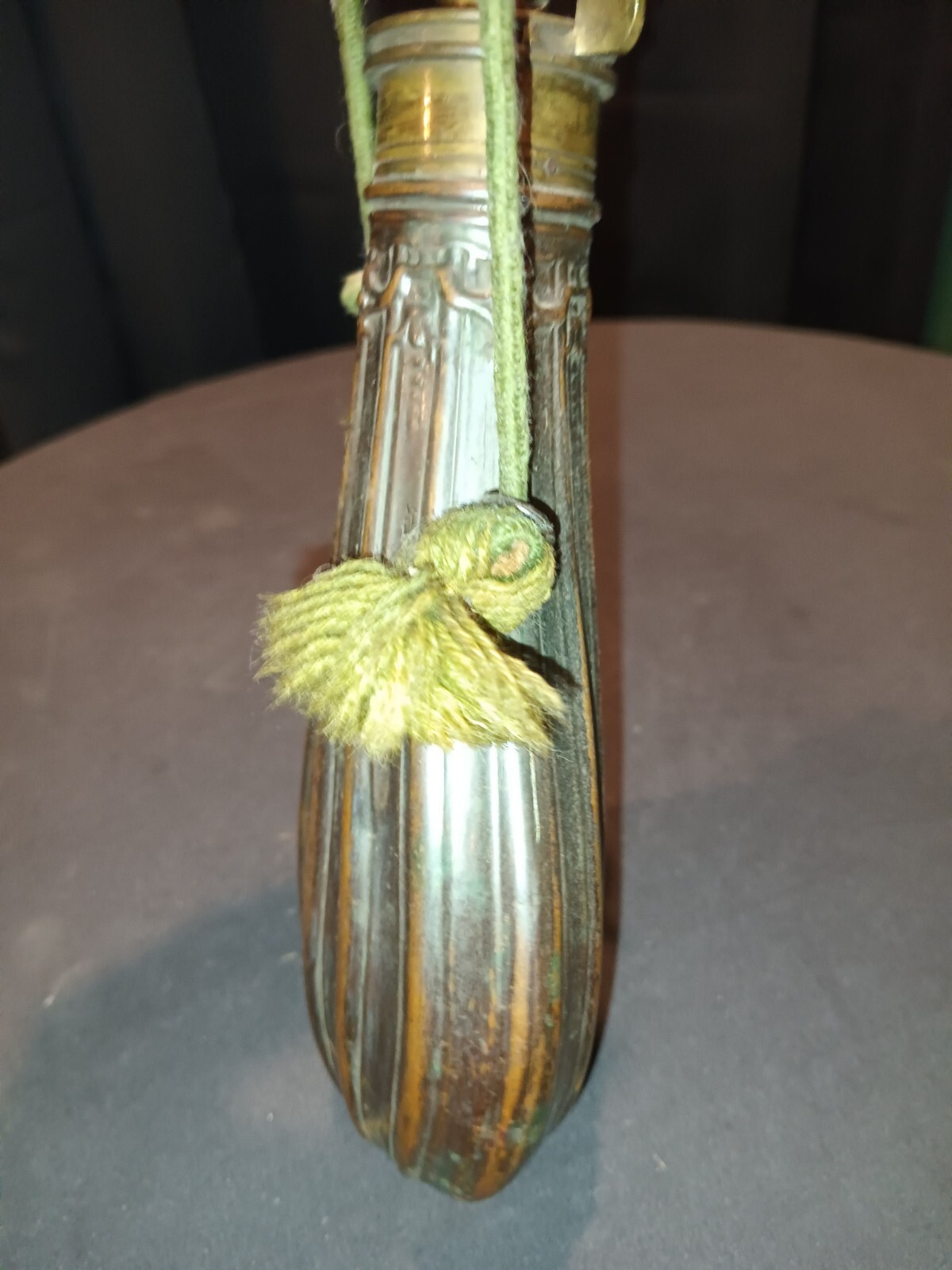 ANTIQUE CIVIL WAR Era Copper Brass BLACK POWDER FLASK