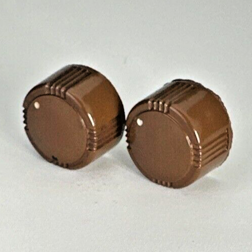 Classic Radio Knobs 2pc 1940s-50s Midcentry Bakelite 1/4" D Shaft Standard Knobs