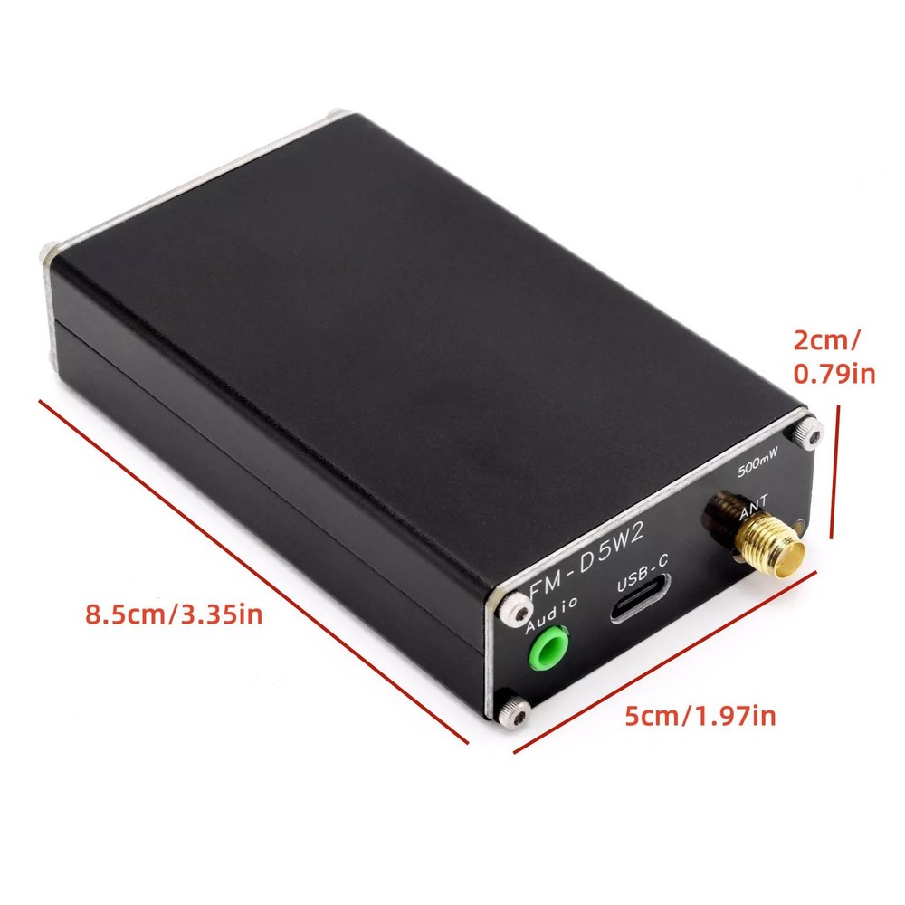 5V 0.5W FM Transmitter 76MHz-108MHz LCD Display Stereo Audio Antenna FM-D5W2