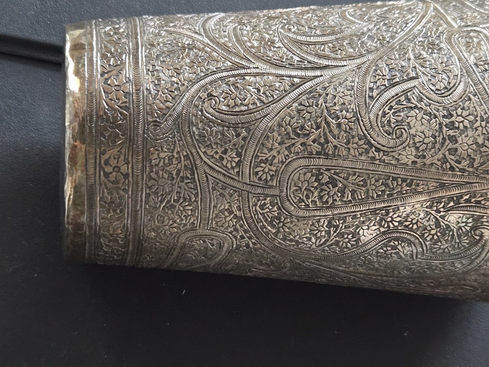 Large Antique Solid Silver India Kashmir Cup Paisley Design