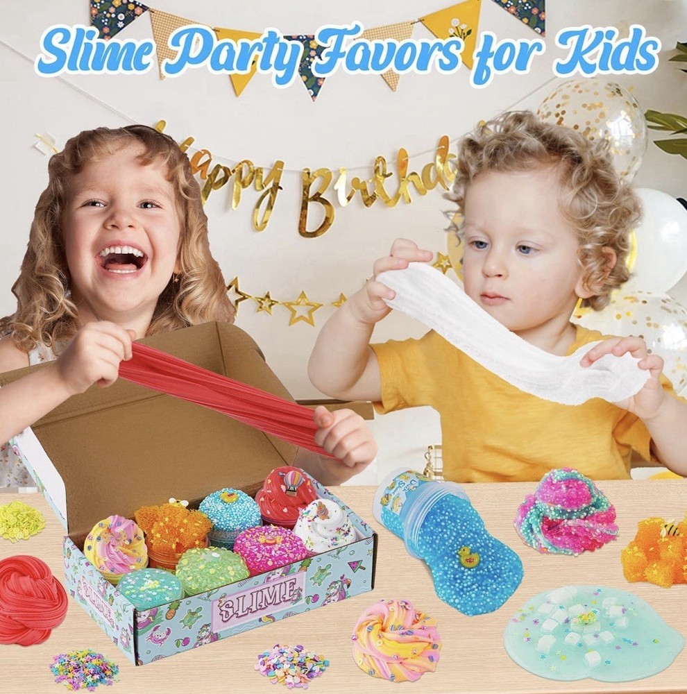 8 Pack Slime Variety Pack Different Textures 8x100ml Slimes Kit