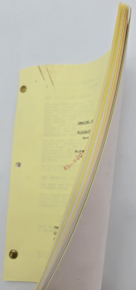 AMAZING STORIES / Michael McDowell 1986 TV Script, Jon Cryer "Miscalculation"