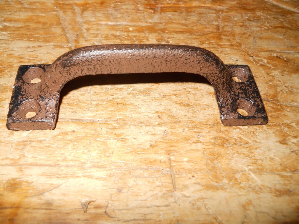 3 Cast Iron TINY Antique Style RUSTIC Barn Handle, Gate Pull Shed Door Handles
