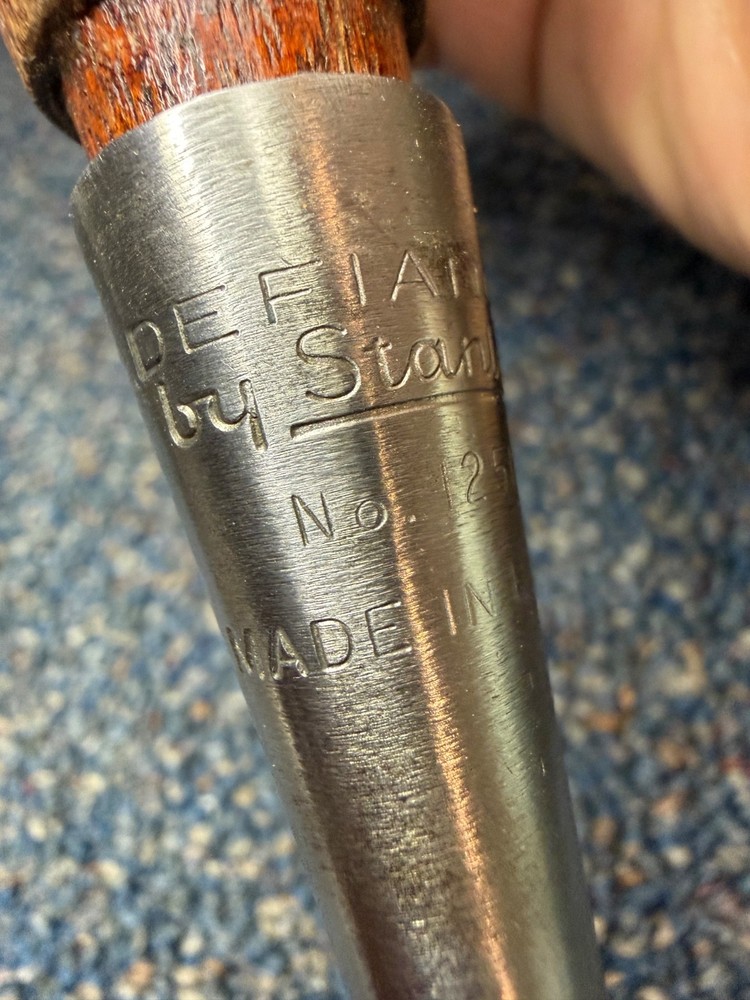 Vtg Stanley Defiance No. 1251 socket chisel, 1", very nice