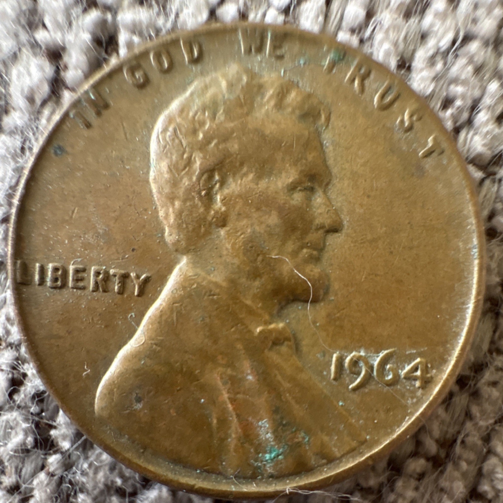 Lincoln Memorial 1964 Small Cent Bronze Circulated US Coin