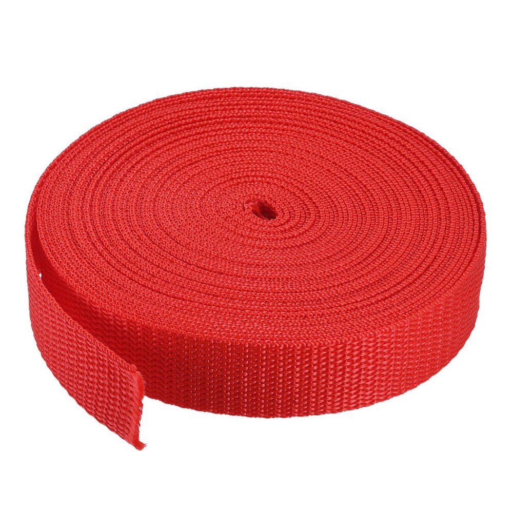 Lightweight Polypropylene Webbing Strap 1" 10 Yards Red Strapping