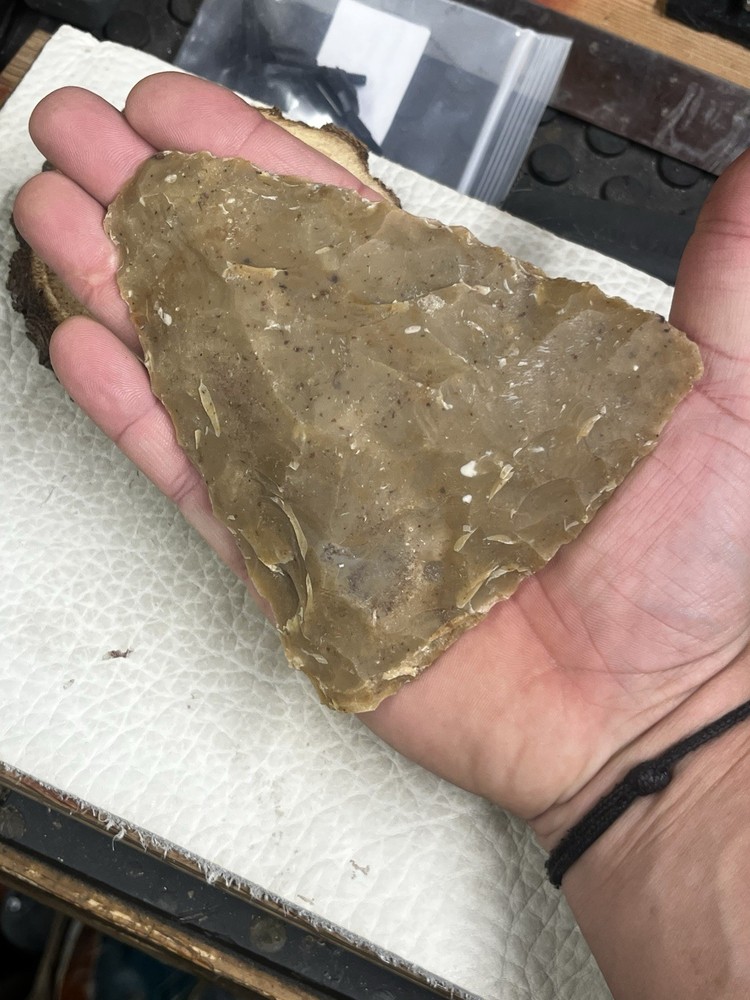 stone axe head~flint River Chert~USA MADE