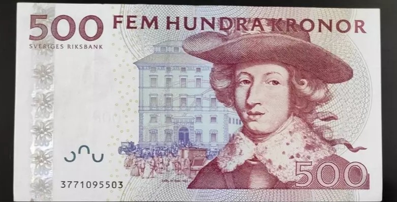 Sweden 500 kronor XF+