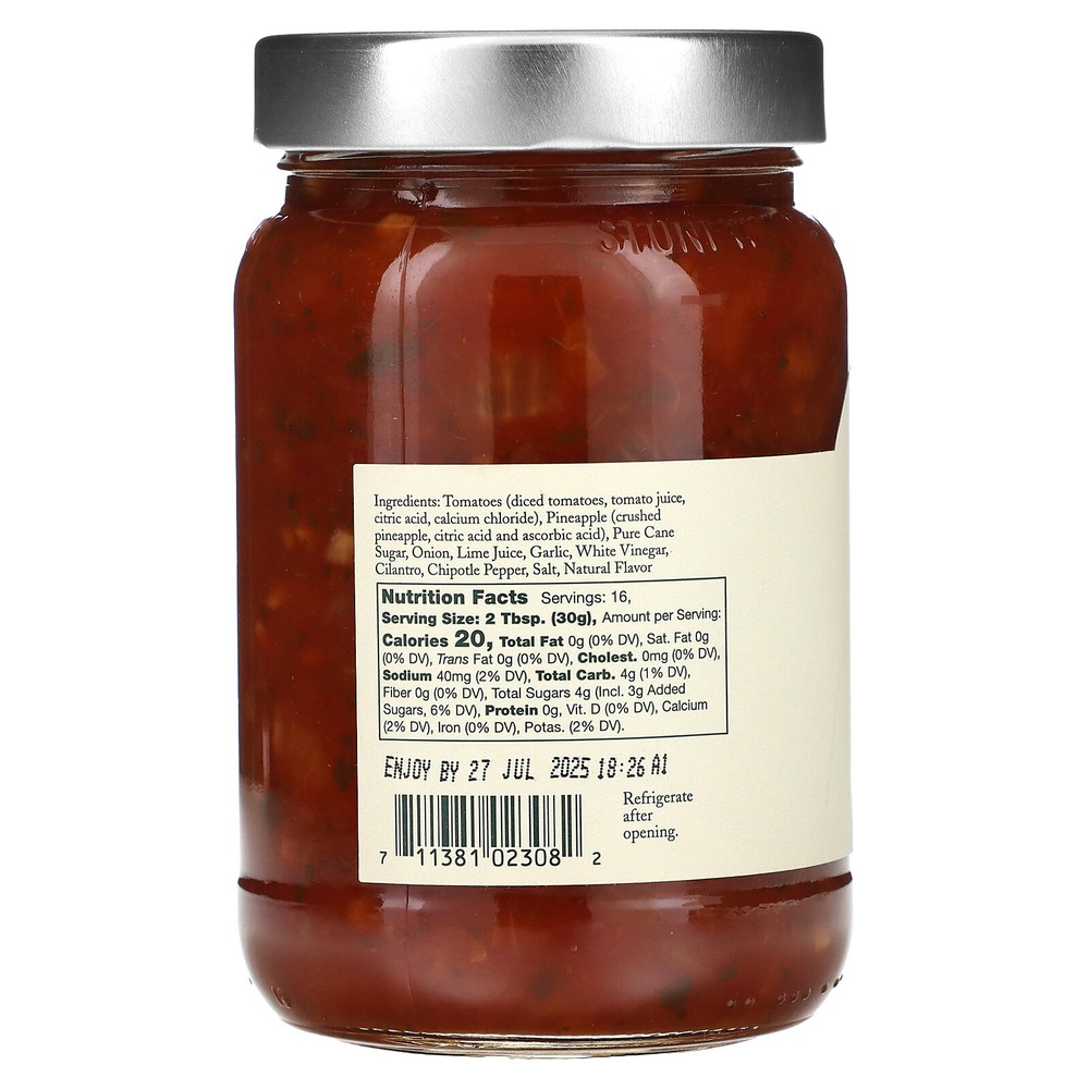 Pineapple Chipotle Salsa, Mild, 16.5 oz (468 g)