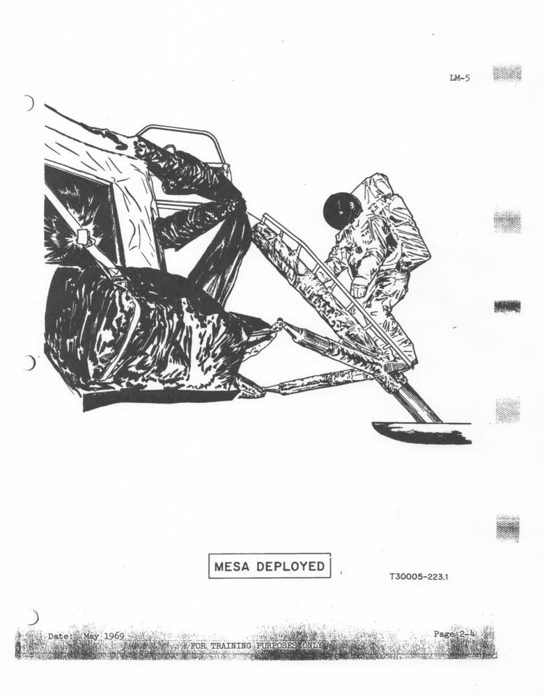 NASA APOLLO 11 LUNAR MODULE (LM-5) STRUCTURES DOCUMENT FOR ASTRONAUT TRAINING