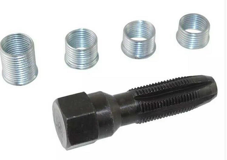 14mm Spark Plug Rethread Kit Cylinder Head Tap Thread Insert Reamer Repair Tool