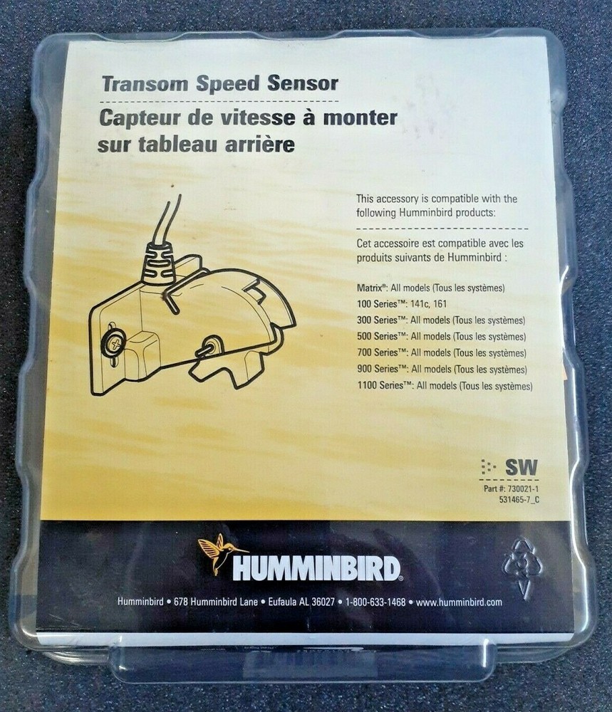 Hummingbird Part # 730021-1 Transom Speed Sensor