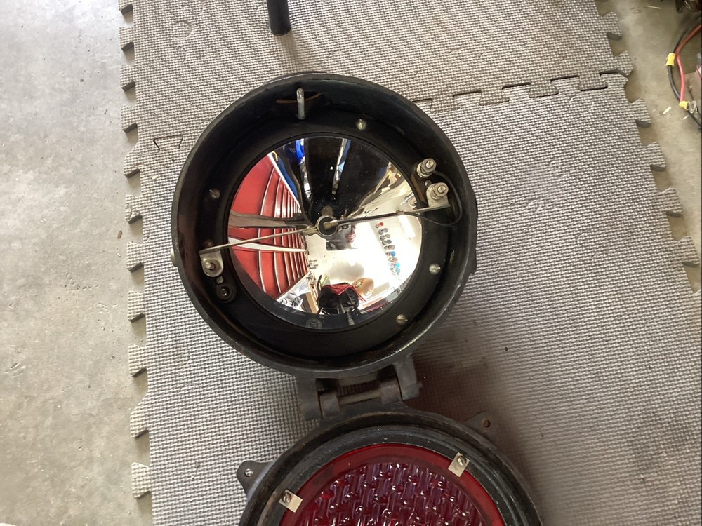 vintage railroad signal light