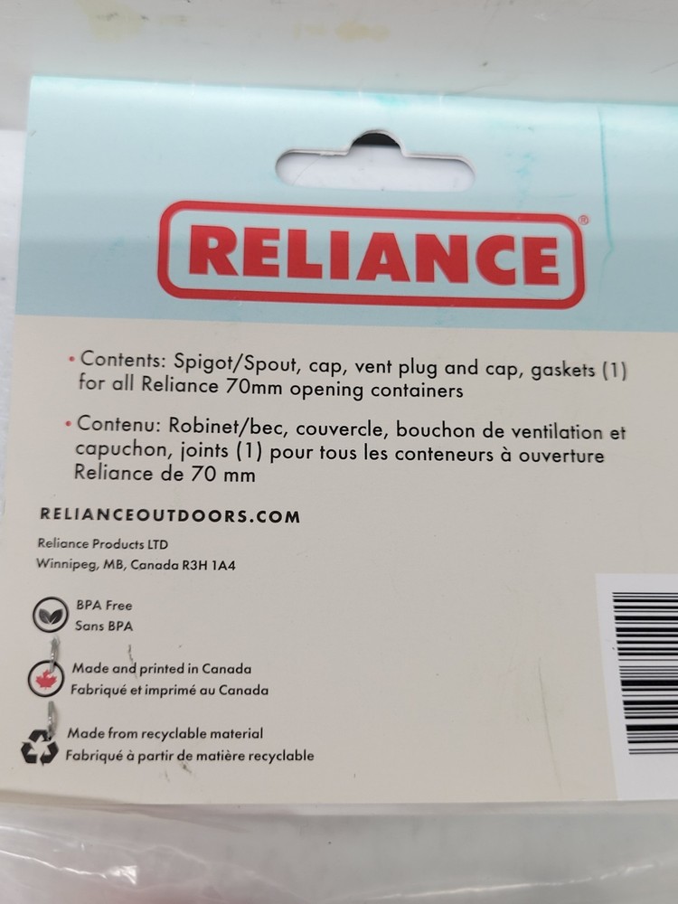 2 PACK Reliance Replacement Spigot Assembly Kit 70mm NEW