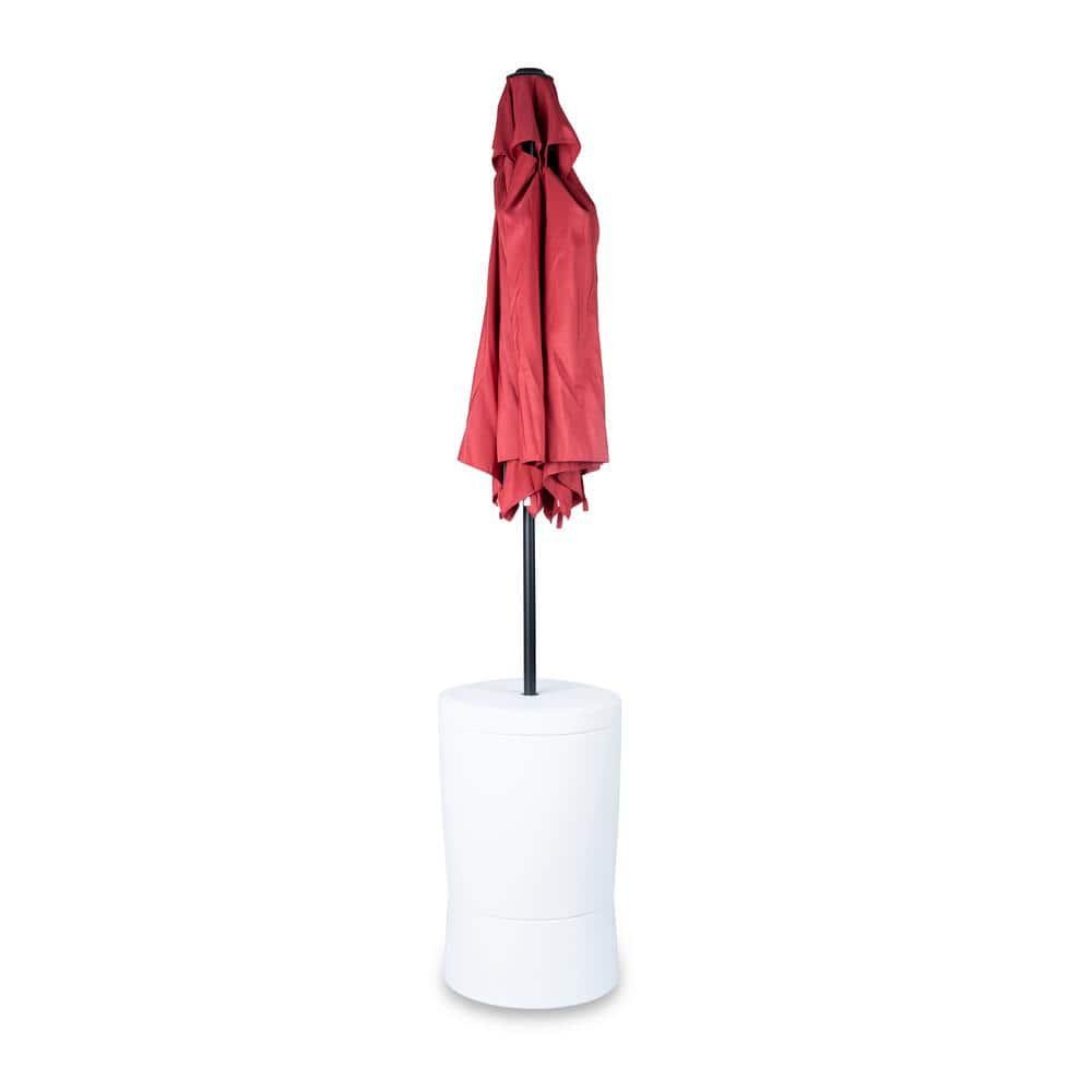 Step2 In-Pool Shade Table White Floating Drink Cooler Storage Adjustable Height