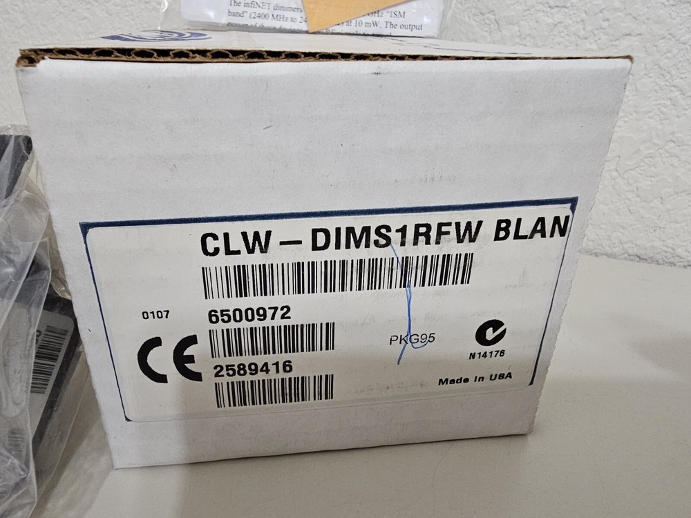 Crestron CLW-DIMS1RFW Wall Box Master Dimmer Switch White 1 Button New