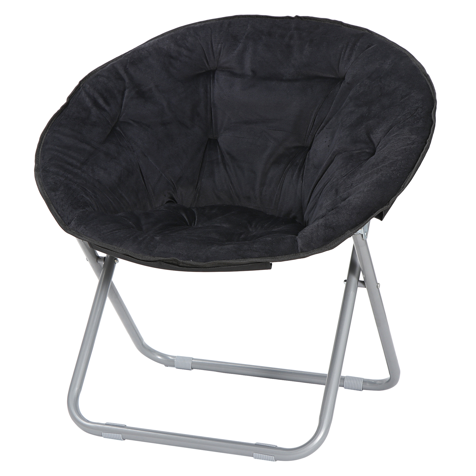 Oversized Moon Saucer Chair Seat Stool Soft Folding Home Living Room Sofa Black