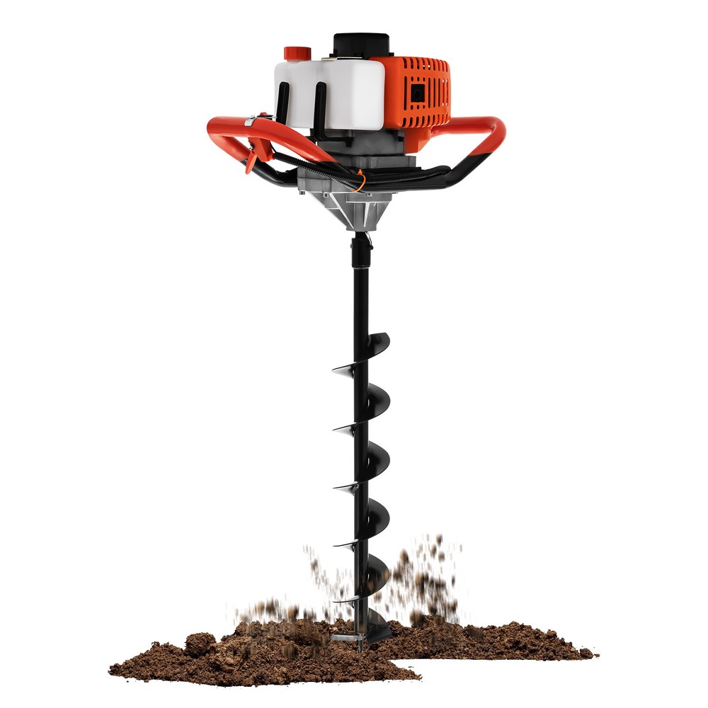 2-Stroke 52CC Earth Auger Digging Machine Gas Powered Post Hole Digger Durable