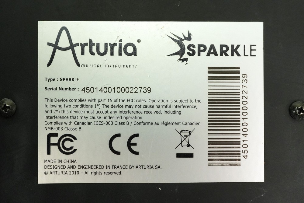 Arturia SparkLE Drum Machine MIDI Controller USB Tested Working – No Software