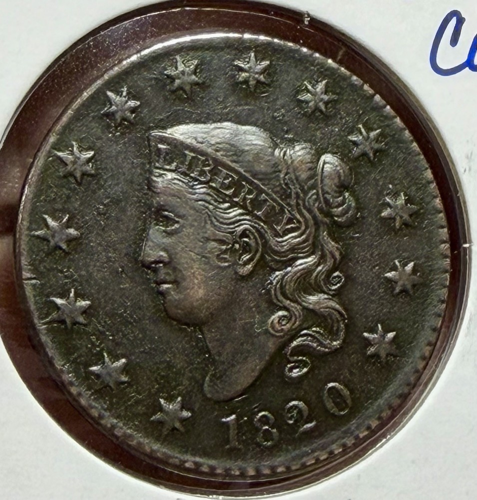 1820 Small Date Coronet Head Large Cent