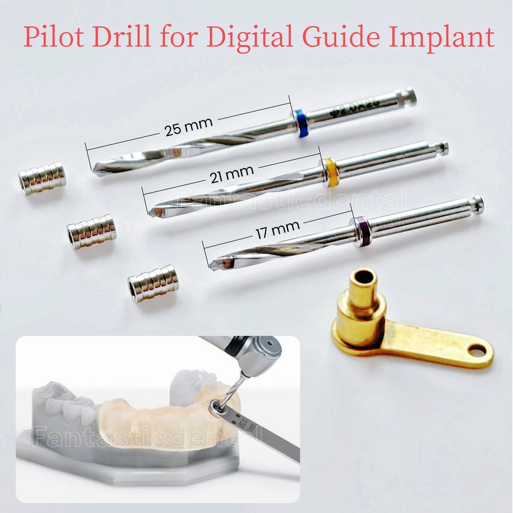 φ2.0 Dental Pilot Drill Digital Guided Implant Guide Drill with Guide Sleeves