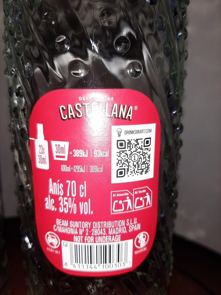 Anises Empty Glass Bottles