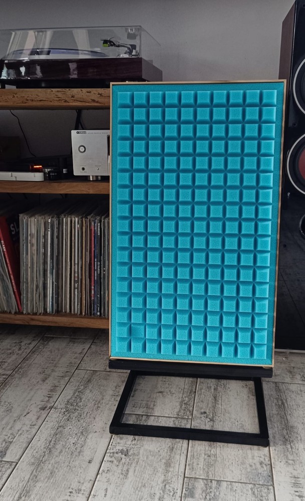 COMPLETE SET - JBL L100 ORANGE Quadrex Foam Inserts - Walnut Frames - Logo