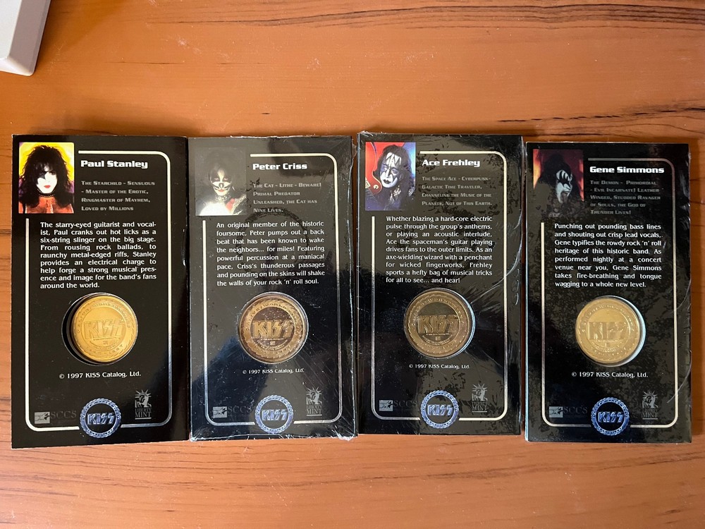 KISS Official '96 - '97 World Tour Commemorative Coins (clad)