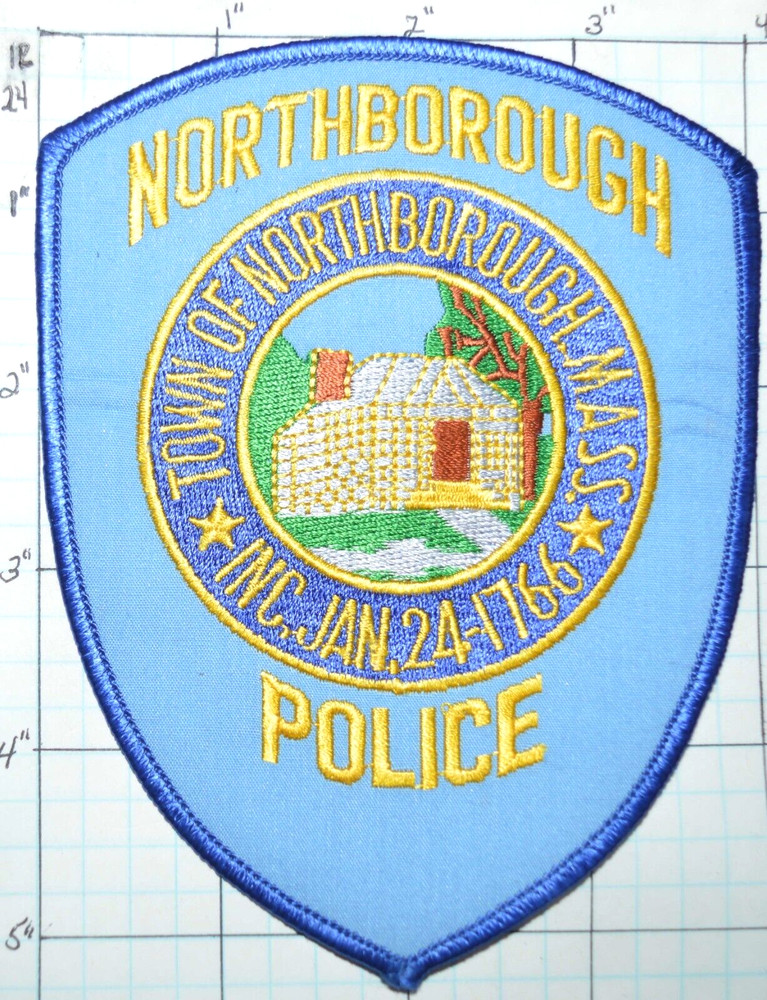 MASSACHUSETTS, NORTHBOROUGH POLICE DEPT PLASTIC BACK PATCH