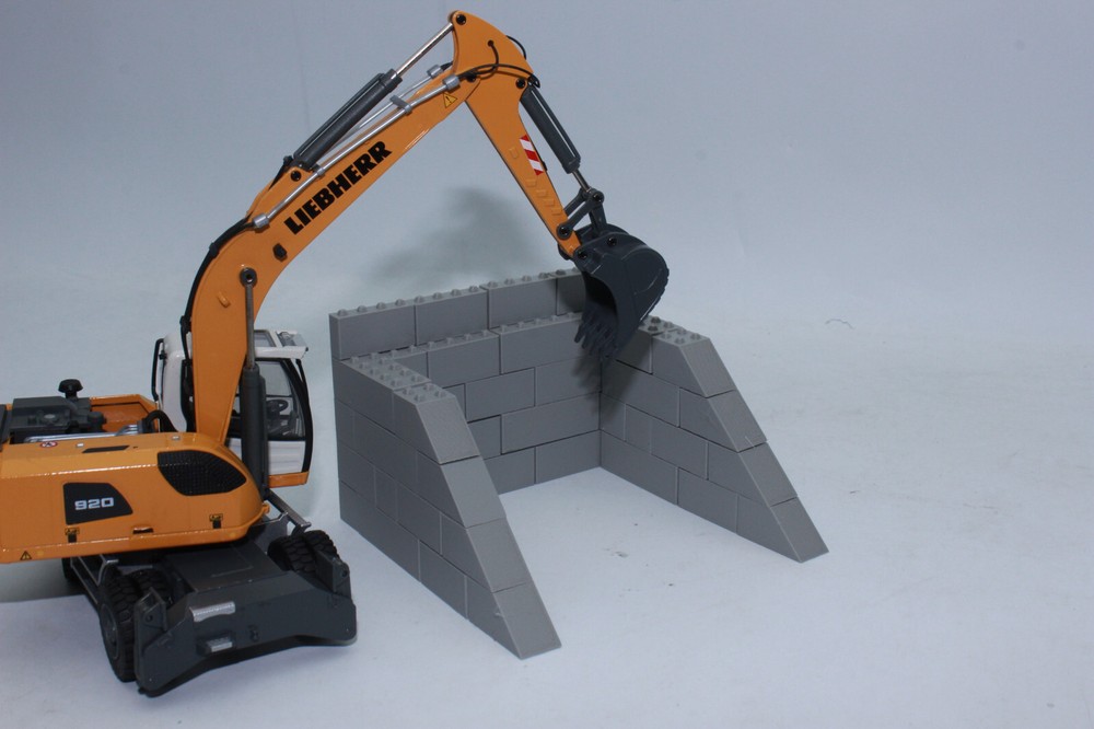 Set Concrete Blocks Bulk Box 1:50 Concrete Block System Block Box Load Silo