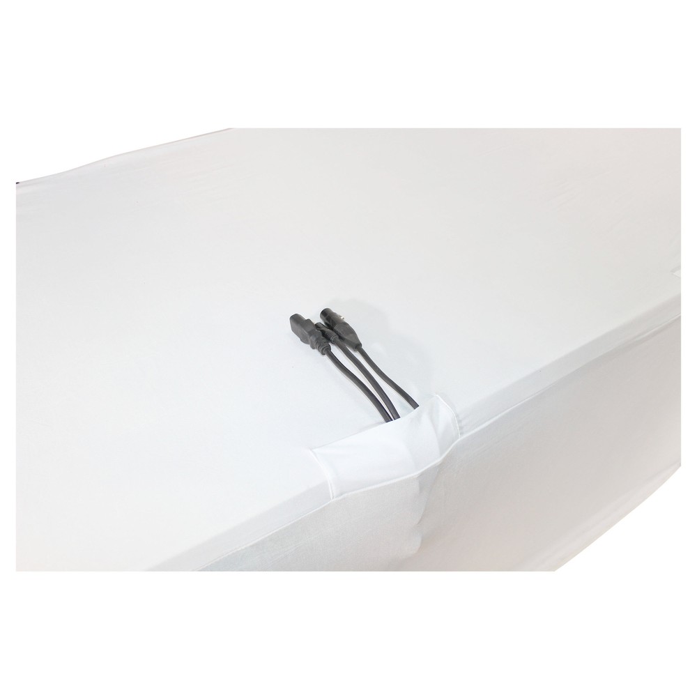 Pro X 4 Ft. Open Back Spandex Table Cover Scrim - White
