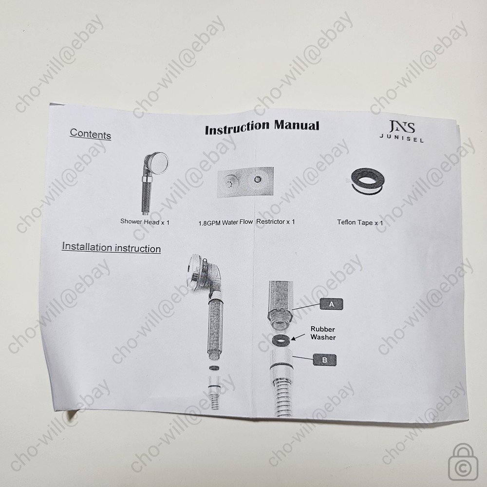 Junisel Mineral Filter Shower Head