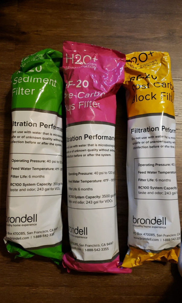 Brondell RF-20 Filter Replacement Set  RF-20 Circle RC100  3-Pack-