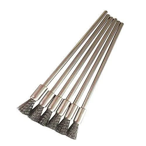 10 Pack Extended Stainless Steel Wire Brush Rust Paint Removal Bits Rotary Tool