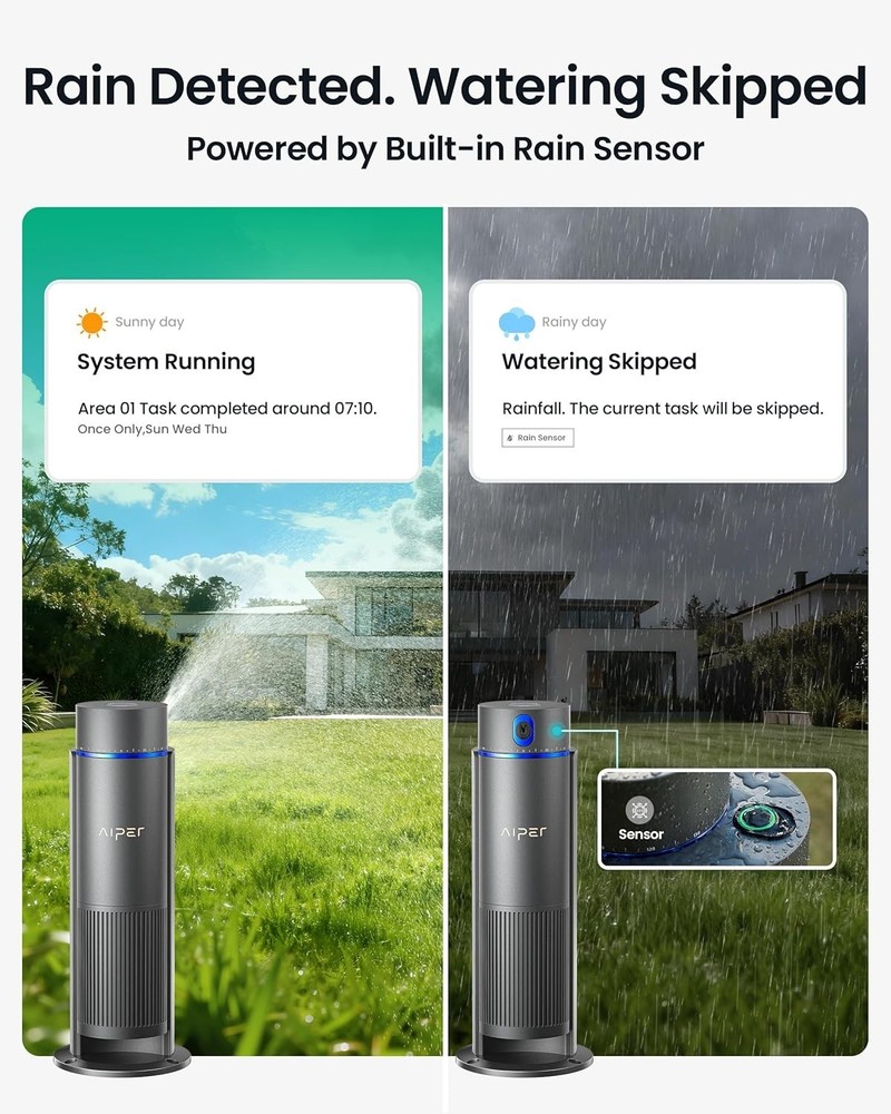 Aiper IrriSense 2 Smart Sprinkler Irrigation System, App Control Multi Zone Map
